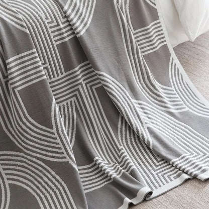 Nordic Knitted Throw Blanket
