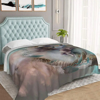 Dream Catcher Wolf Pattern Blanket