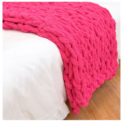 Handwoven Chunky Wool Throw Blanket