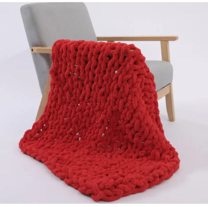 Handwoven Chunky Wool Throw Blanket